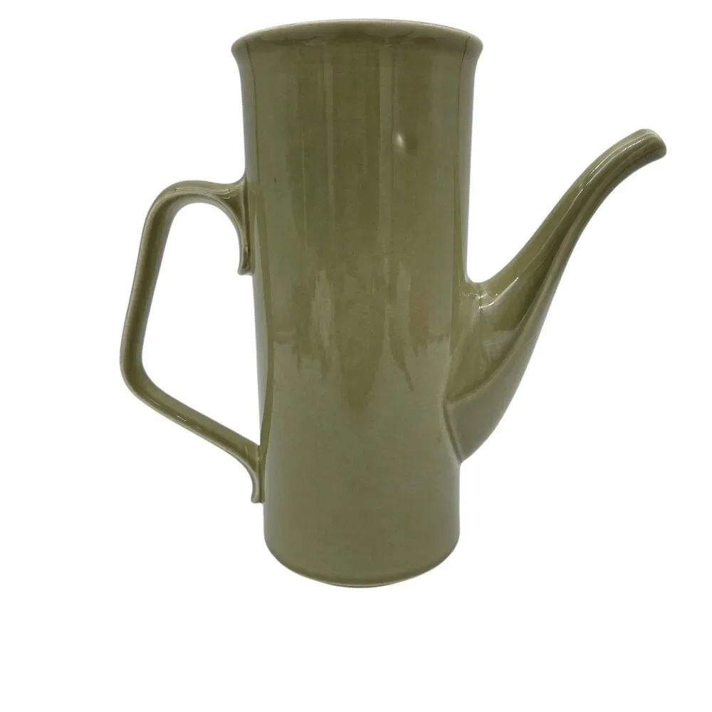 Vintage Taylor Smith Taylor Hieroglyph Coffee Carafe Green MCM 1970s TST No Lid